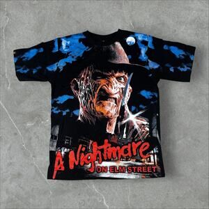 Nightmare On Elm Street Freddy Krueger AOP Size XL Horror All Over Print T-Shirt